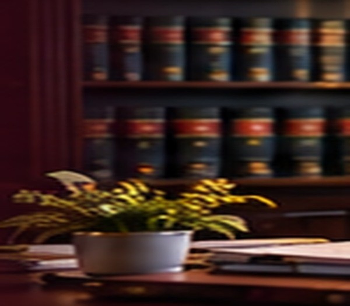 Legal research materials and document resources in a law office